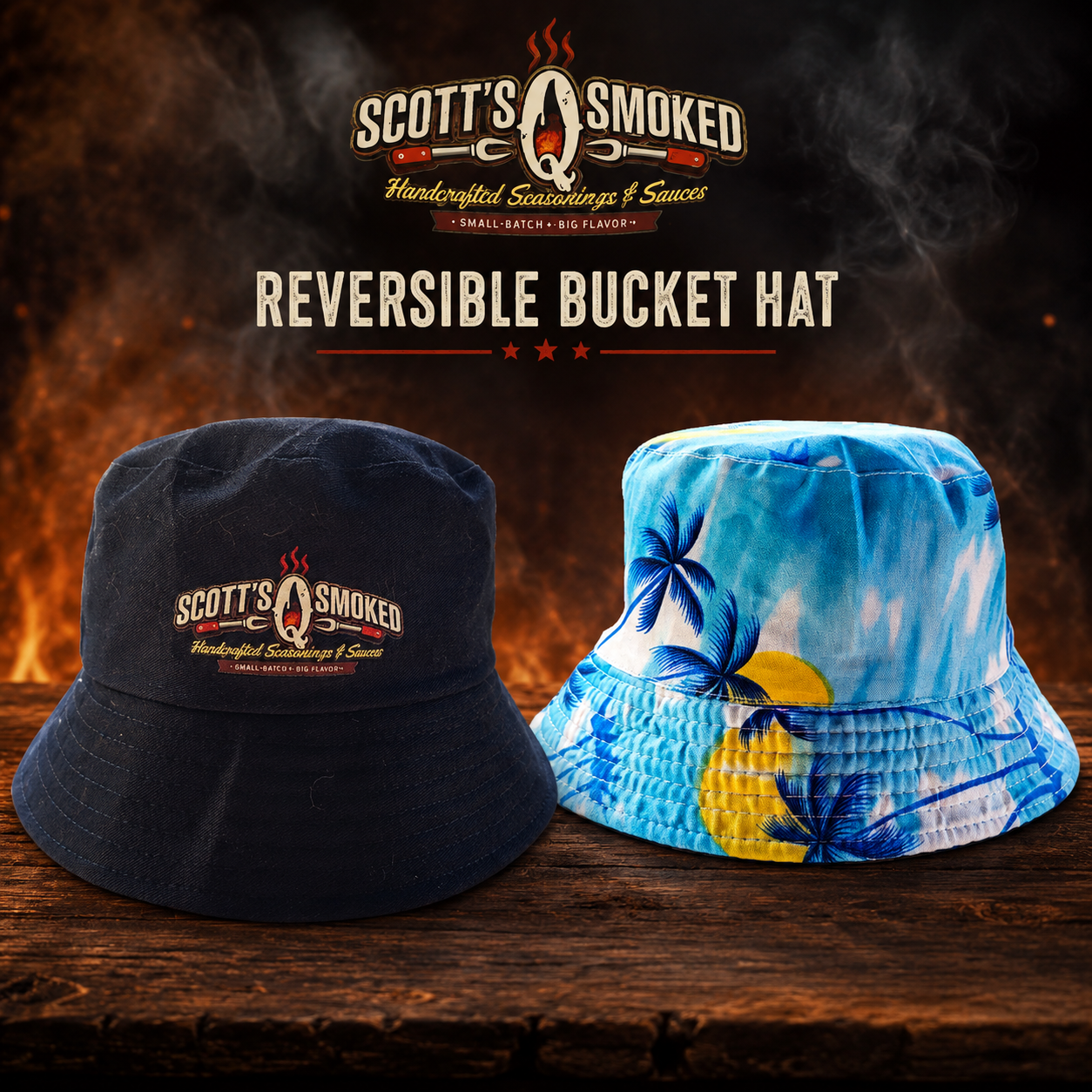 Scott’s Smoked Q Reversible Bucket Hat